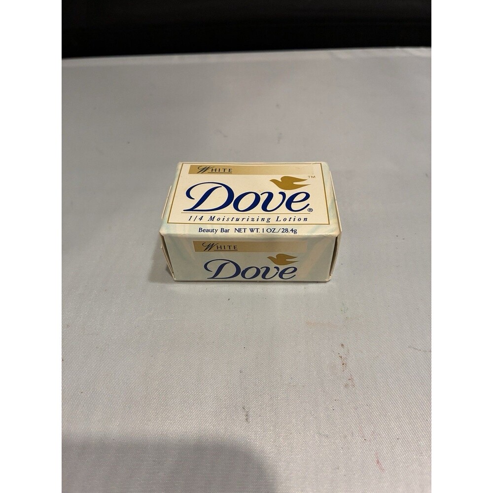 Vintage Dove Travel Size White 1/4 Moisturizing Lotion Beauty Bar 1oz